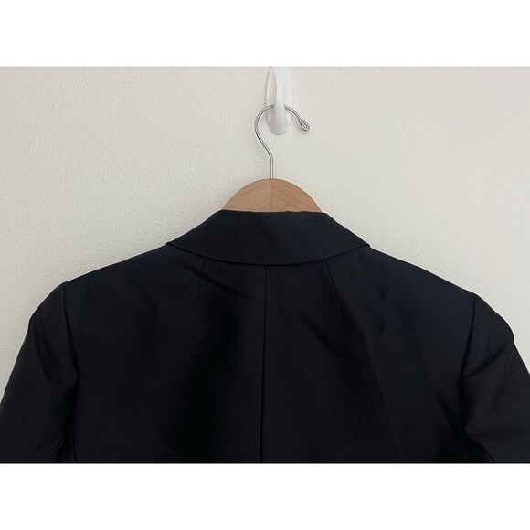 Hobbs London Black Cropped Blazer Tailored Wool Silk Blend US 6 Classic Office - Picture 5 of 7